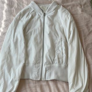 NEW white bomber jacket